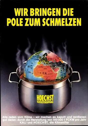 Künstler Ak Staeck, Klaus, Wir bringen die Pole zum schmelzen, Satire