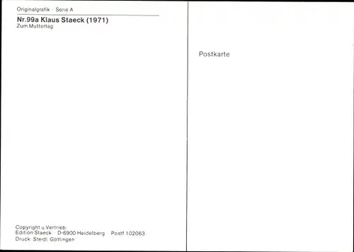 Künstler Ak Staeck, Klaus, Satire