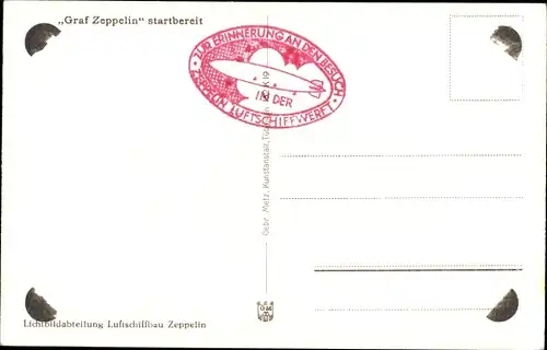 Ak Friedrichshafen am Bodensee, Graf Zeppelin in der Luftsschiffwerft, LZ 127, startbereit