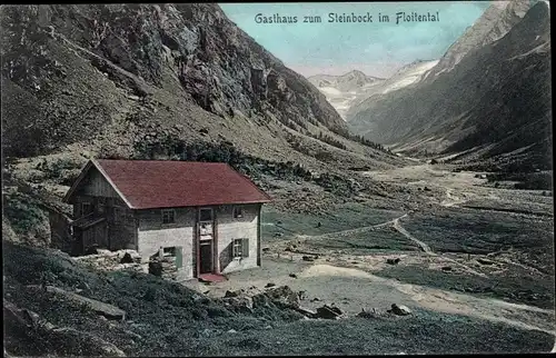 Ak Floitental Floitengrund in Tirol, Gasthaus zum Steinbock