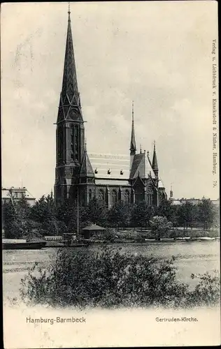 Ak Hamburg Nord Barmbek, Gertrudenkirche