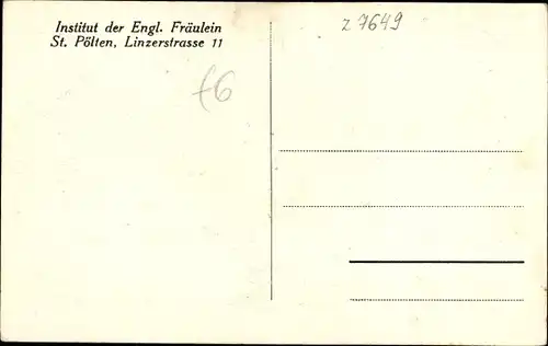 Ak Sankt Pölten in Niederösterreich, Institut der Englischen Fräulein, Linzerstraße 11, Klassenraum