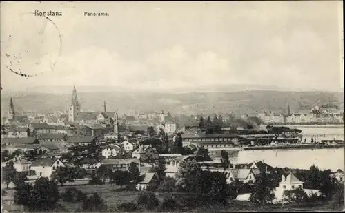 Ak Konstanz am Bodensee, Totalansicht der Ortschaft