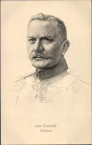 Ak General Otto von Emmich, Portrait in Uniform