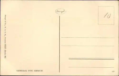 Ak General Otto von Emmich, Portrait in Uniform