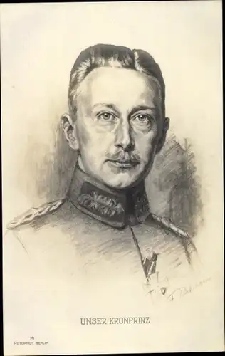 Ak Kronprinz Wilhelm von Preussen, Portrait, Uniform