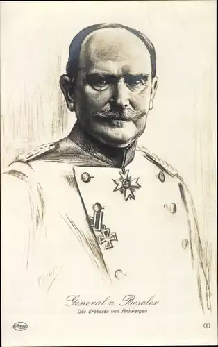 Ak General Hans von Beseler, Portrait in Uniform, Eisernes Kreuz