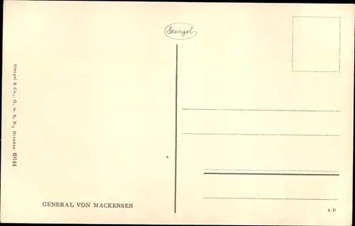 Ak Generalfeldmarschall August von Mackensen, Portrait in Uniform