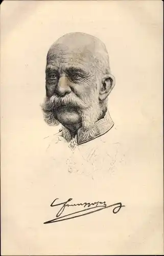 Ak Kaiser Franz Joseph I., Portrait