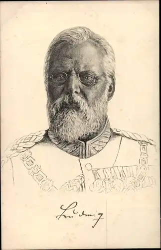 Ak König Ludwig III von Bayern, Portrait in Uniform
