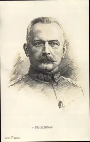 Ak General der Infanterie Erich von Falkenhayn, Portrait