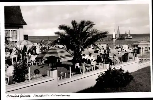 Ak Grömitz in Ostholstein, Strandhalle, Palmenterrasse