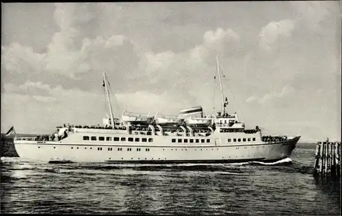 Ak Cuxhaven in Niedersachsen, Seebäderschiff Wappen von Hamburg, HADAG