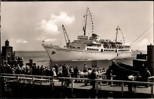 Ak Nordseeheilbad Cuxhaven, Dampfschiff Wappen von Hamburg, HADAG