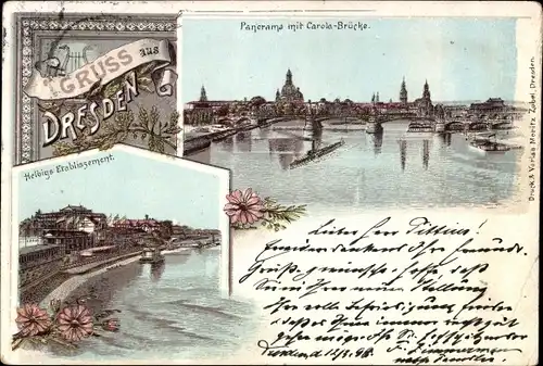 Litho Dresden, Panorama mit Carola Brücke, Helbigs Etablissement