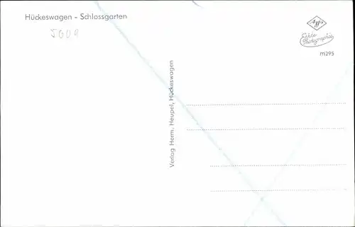 Ak Hückeswagen im Oberbergischen Kreis, Schlossgarten