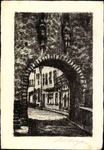 Ak Andernach am Rhein, Rheintor