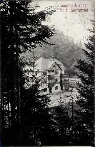 Ak Kaulsdorf in Thüringen, Sommerfrische Hotel Sormitztal, Wald