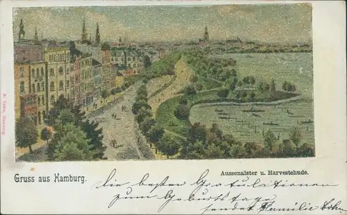 Ak Hamburg Eimsbüttel Harvestehude, Außenalster