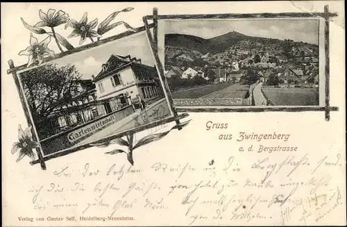 Ak Zwingenberg an der Bergstraße in Hessen, Gasthof, Gesamtansicht