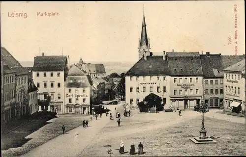 Ak Leisnig in Sachsen, Marktplatz