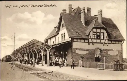 Ak Dobrilugk Doberlug Kirchhain in Brandenburg, Bahnhof