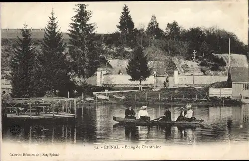 Ak Épinal Lothringen Vosges, Etang de Chantraine