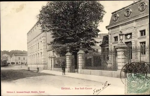 Ak Épinal Lothringen Vosges, Rue Sadi Carnot