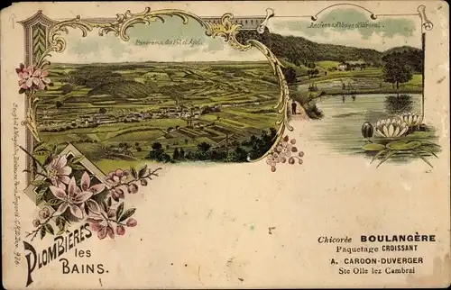 Litho Plombières les Bains Lothringen Vosges, Vue generale, Chicoree Boulangere