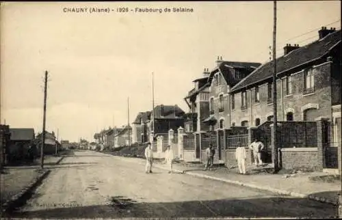 Ak Chauny Aisne, Faubourg de Selaine