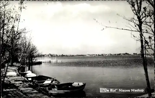 Ak Nieuwe Niedorp Nordholland Niederlande, De Rijd, Wasserpartie, Ruderboote