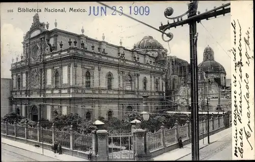 Ak Mexico City Mexiko Stadt, Biblioteca Nacional