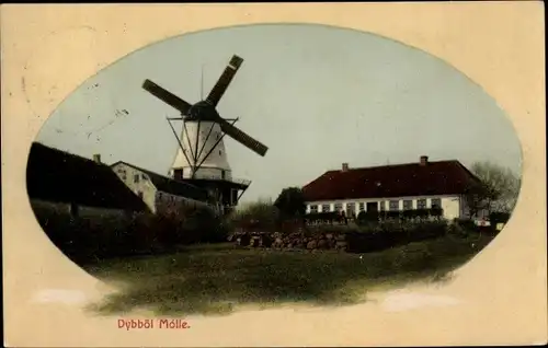 Ak Dybbøl Dänemark, Molle, Windmühle