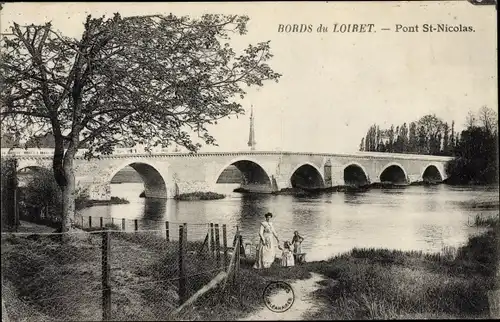 Ak Saint Nicolas Loiret, Le Pont