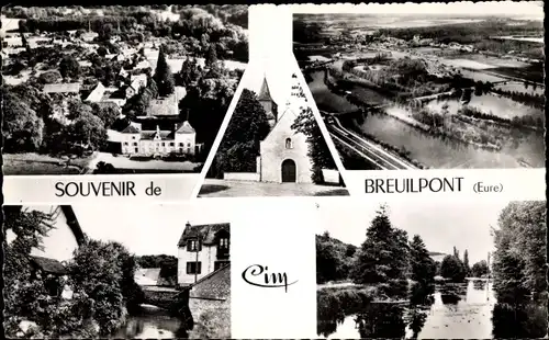 Ak Breuilpont Eure, Ortsansichten, Souvenir