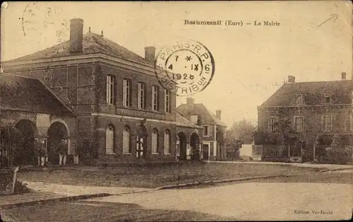 Ak Beaumesnil Eure, La Mairie