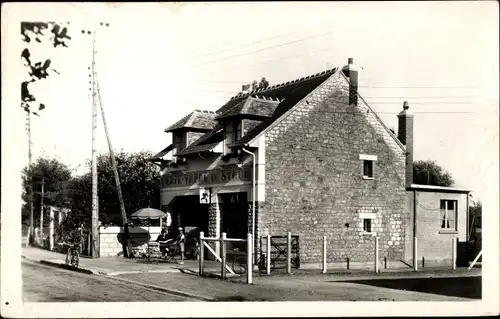 Ak Merville Franceville Plage Calvados, Cafe Restaurant du Stade