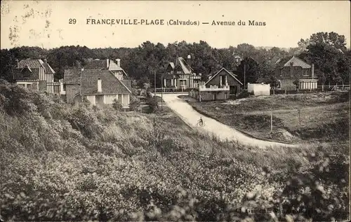 Ak Merville Franceville Plage Calvados, Avenue du Mans