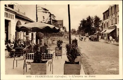 Ak Merville Franceville Plage Calvados, L'Avenue de Paris