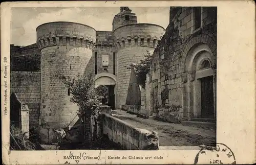 Ak Ranton Vienne, Entree du Chateau XIV siecle