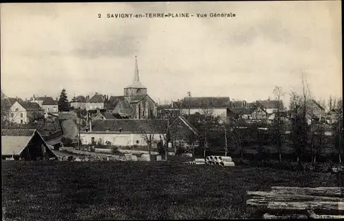 Ak Savigny en Terre Plaine Yonne, Vue Generale