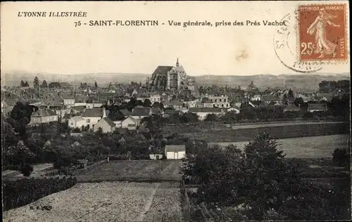 Ak Saint Florentin Yonne, Vue generale, prise des Pres Vachot