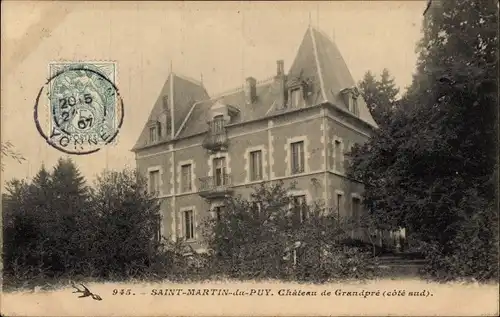 Ak Saint Martin du Puy Nièvre, Chateau de Grandpre