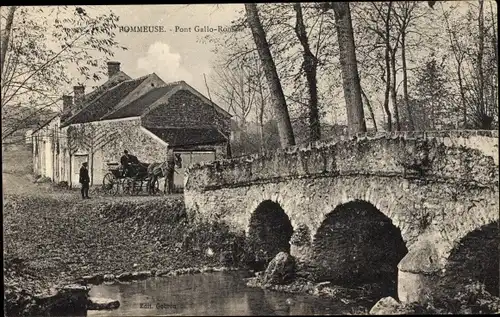 Ak Pommeuse Seine et Marne, Pont Gallo Romain
