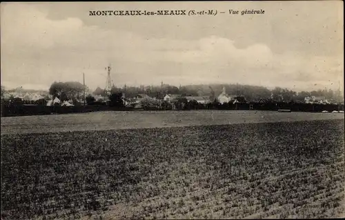 Ak Montceaux lès Meaux Seine et Marne, Vue generale