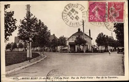 Ak Mitry Mory Seine et Marne, Rue du Petit Vivier, Rue de la Garenne