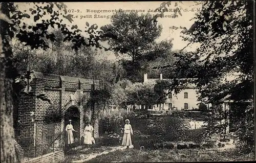 Ak Oissery Seine et Marne, Rougemont, Le petit Etang, Le Moulin