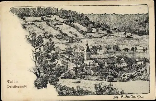 Künstler Ak Buttlar, A., Pont à Mousson Lothringen Meurthe et Moselle, Tal im Priesterwald