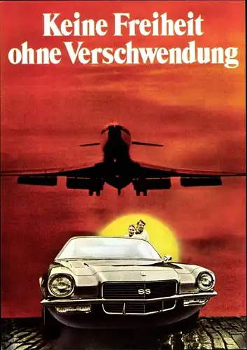 Künstler Ak Staeck, Klaus, Keine Freiheit ohne Verschwendung, Auto, Flugzeug, A 110a