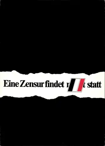 Künstler Ak Staeck, Klaus, Eine Zensur findet gelegentlich statt, A 78a
